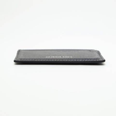 BURBERRY leather Card Case Navy WS23627