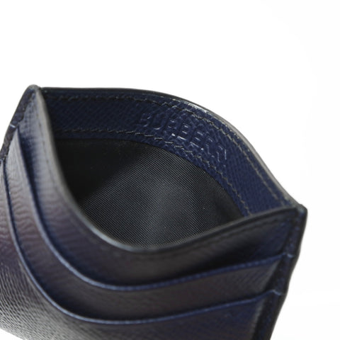 BURBERRY leather Card Case Navy WS23627