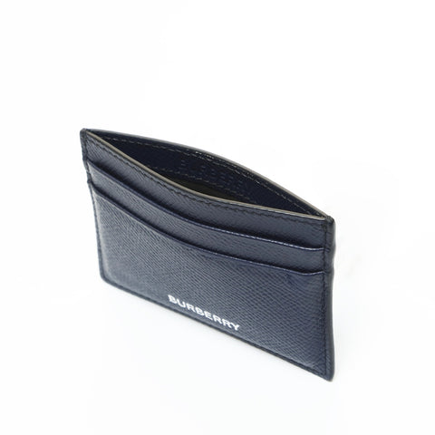 BURBERRY leather Card Case Navy WS23627