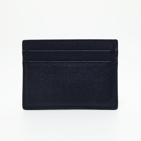 BURBERRY leather Card Case Navy WS23627