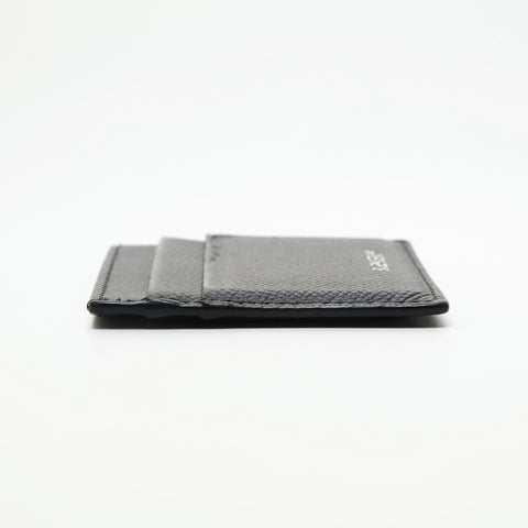 BURBERRY leather Card Case Navy WS23627