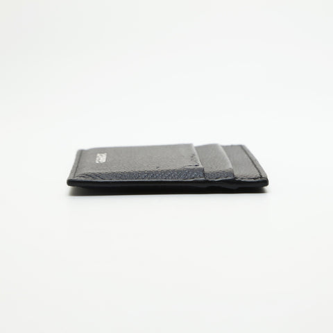 BURBERRY leather Card Case Navy WS23627