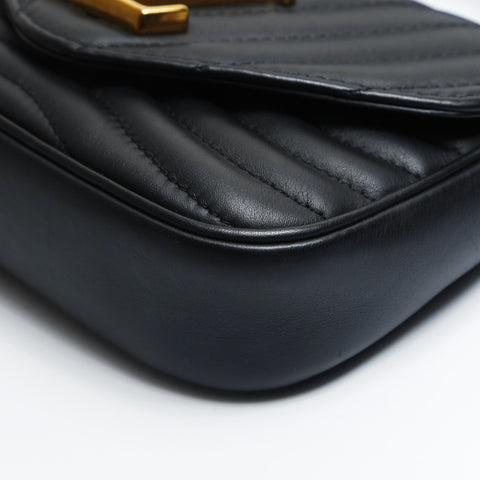 LOUIS VUITTON 2021 Multi Pochette Leather Shoulder Bag black WS23632