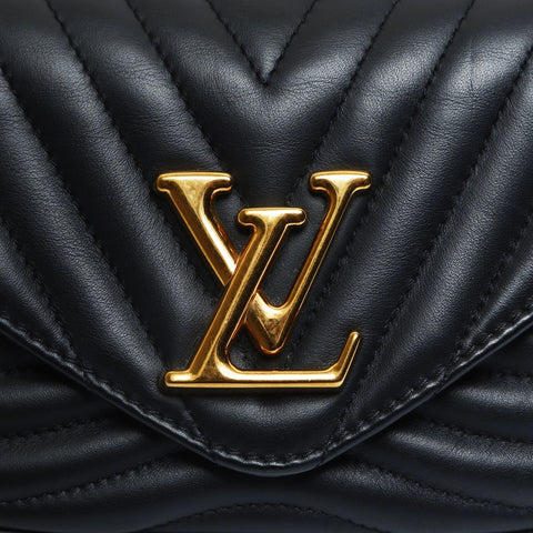 LOUIS VUITTON 2021 Multi Pochette Leather Shoulder Bag black WS23632
