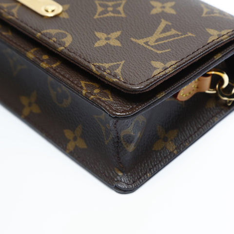 LOUIS VUITTON Portemonnaie an Kette Lily Monogram Umhängetasche Braun WS23633