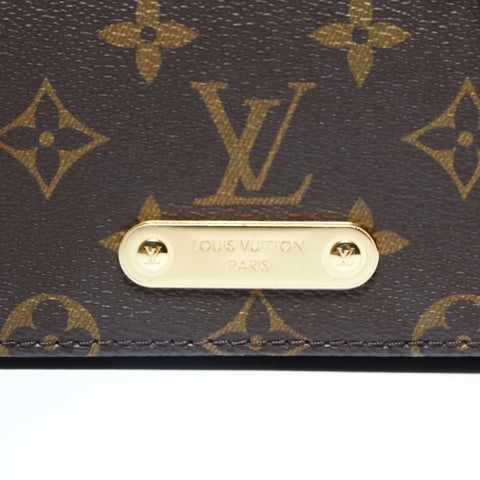 LOUIS VUITTON Wallet on Chain Lily Monogram Shoulder Bag Brown WS23633