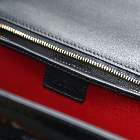 GUCCI Patent leather bamboo 2way Shoulder Bag black WS23635