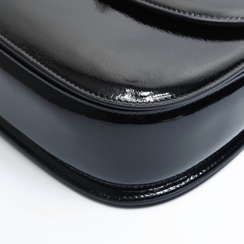 GUCCI Patent leather bamboo 2way Shoulder Bag black WS23635