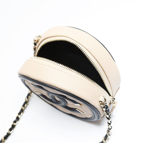 CHANEL Round COCO Mark Caviar Skin Mini 29 Series 2019 Shoulder Bag pink WS23638