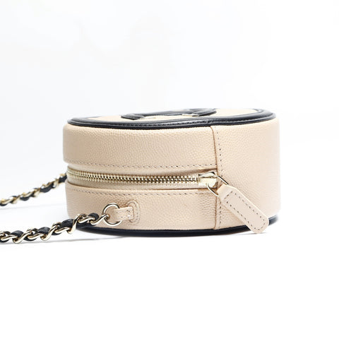 CHANEL Round COCO Mark Caviar Skin Mini 29 Series 2019 Shoulder Bag pink WS23638