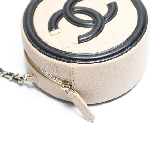 CHANEL Round COCO Mark Caviar Skin Mini 29 Series 2019 Shoulder Bag pink WS23638