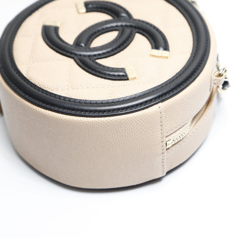 CHANEL Round COCO Mark Caviar Skin Mini 29 Series 2019 Shoulder Bag pink WS23638