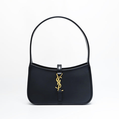 YVES SAINT LAURENT LE5A7 Mini Hobo Bag in Smooth Leather Handbag black WS23639