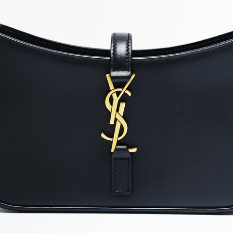 YVES SAINT LAURENT LE5A7 Mini Hobo Bag in Smooth Leather Handbag black WS23639