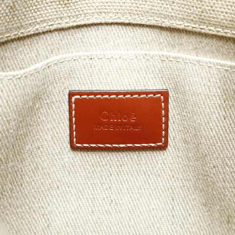 Chloe Woody Small 2-way Tote Bag WOODY Handbag beige WS23641