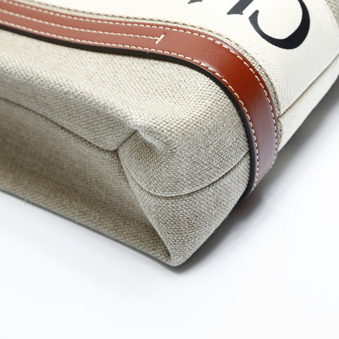 Chloe Woody Small 2-way Tote Bag WOODY Handbag beige WS23641