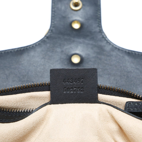 GUCCI GG Marmont Gucci Ghost Graphic Leather Shoulder Bag black WS23642