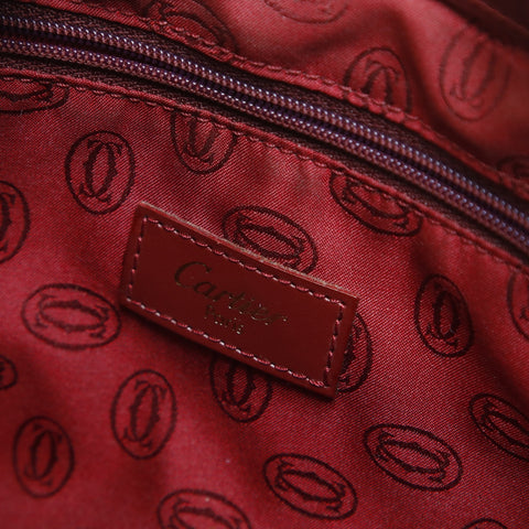 CARTIER Leather Mustodo Clutch bag Red WS23643