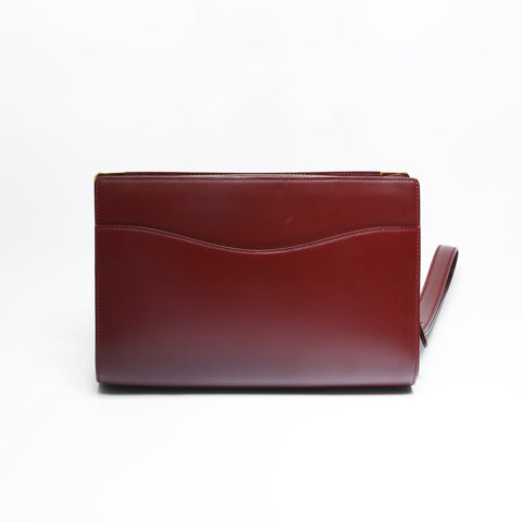 CARTIER Leather Mustodo Clutch bag Red WS23643