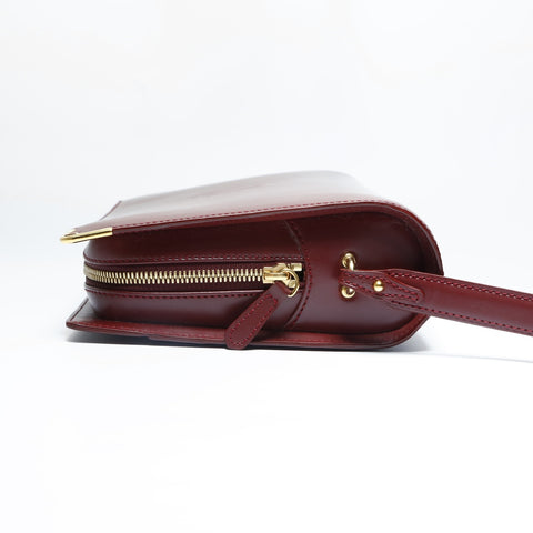 CARTIER Leather Mustodo Clutch bag Red WS23643