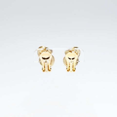 Christian Dior Rhinestone Earring gold WS23644