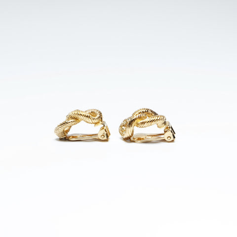 Christian Dior Rhinestone Earring gold WS23644