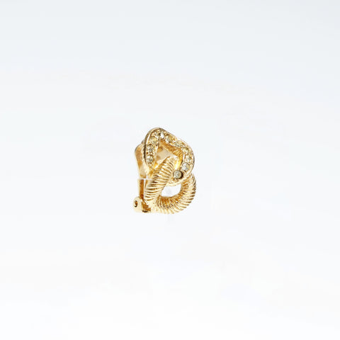 Christian Dior Rhinestone Earring gold WS23644