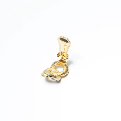 Christian Dior Rhinestone Earring gold WS23644