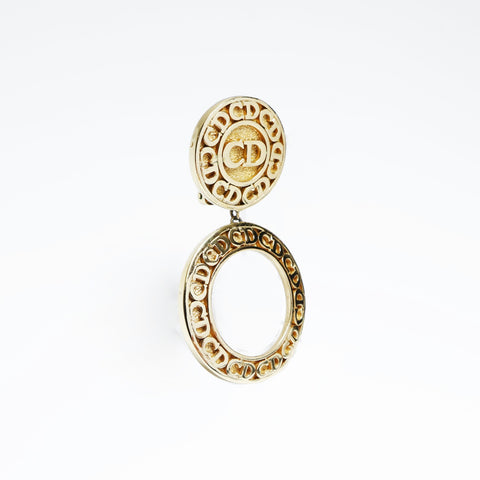 Christian Dior CD logo Earring gold WS23646