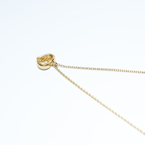 Christian Dior CD logo heart Necklace gold WS23651