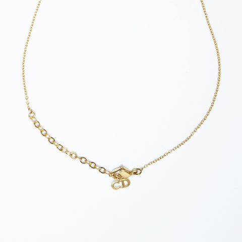 Christian Dior CD logo heart Necklace gold WS23651