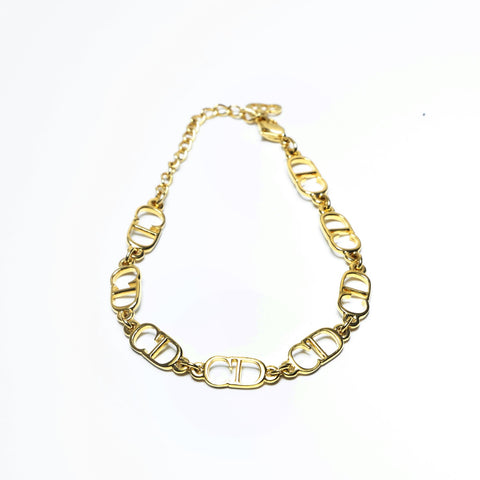 Christian Dior CD logo bracelet gold WS23653
