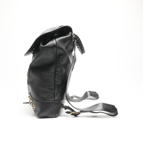 BALENCIAGA Leather Classic Traveler Backpack  Daypack black WS23657