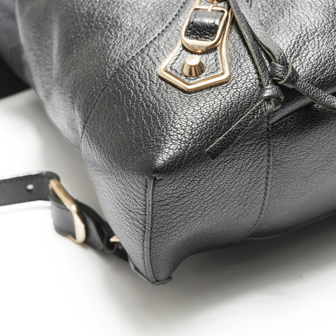 BALENCIAGA Leather Classic Traveler Backpack  Daypack black WS23657