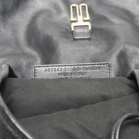 BALENCIAGA Leather Classic Traveler Backpack  Daypack black WS23657