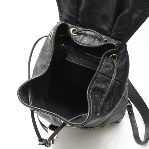 BALENCIAGA Leather Classic Traveler Backpack  Daypack black WS23657