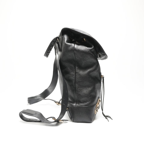 BALENCIAGA Leather Classic Traveler Backpack  Daypack black WS23657