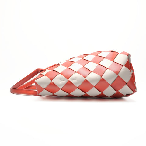 BOTTEGAVENETA Poppy Mist Intrecciato in White Lambskin Tote Bag Red WS23658