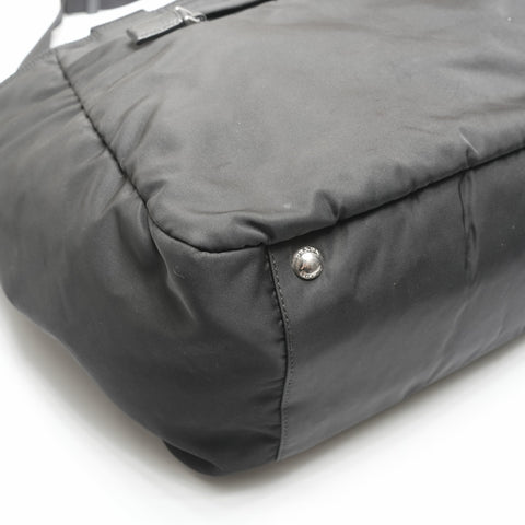 PRADA Nylon Triangle Logo 2way Tote Bag black WS23660