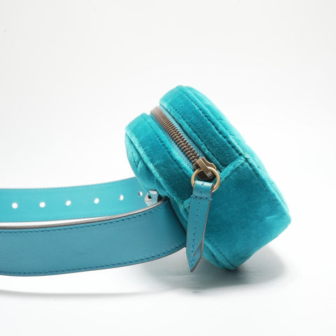 GUCCI GG Marmont Velour Waist bag blue WS23661