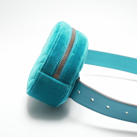 GUCCI GG Marmont Velour Waist bag blue WS23661