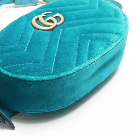 GUCCI GG Marmont Velour Waist bag blue WS23661