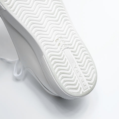 PRADA Logo Print Leather Low-Cut 37.5 9.6" 1E621M sneakers white WS23662