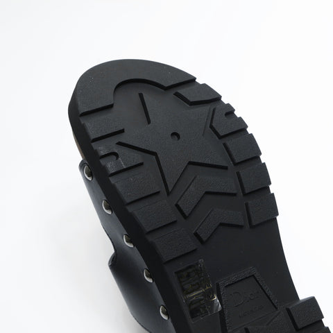 Christian Dior Platform flats, leather, size 35 (8.7"), MD0222 Sandals black WS23663