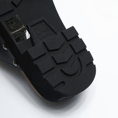 Christian Dior Platform flats, leather, size 35 (8.7"), MD0222 Sandals black WS23663