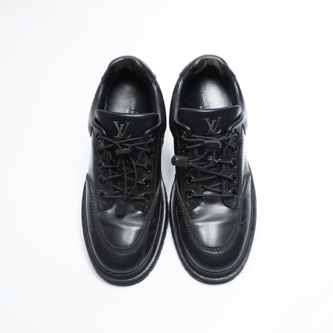LOUIS VUITTON Derby Monogram Low-Cut 5 1/2 9.8" sneakers leather black WS23664