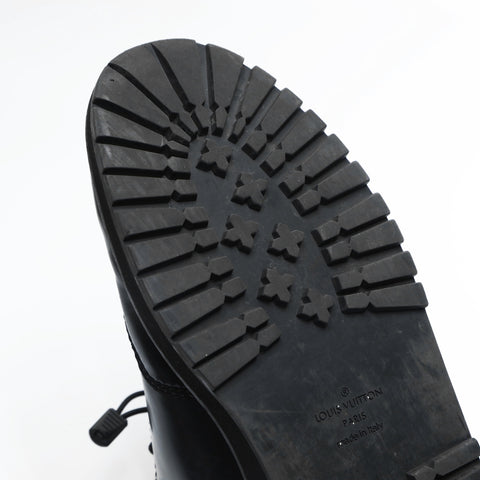 LOUIS VUITTON Derby Monogram Low-Cut 5 1/2 9.8" sneakers leather black WS23664