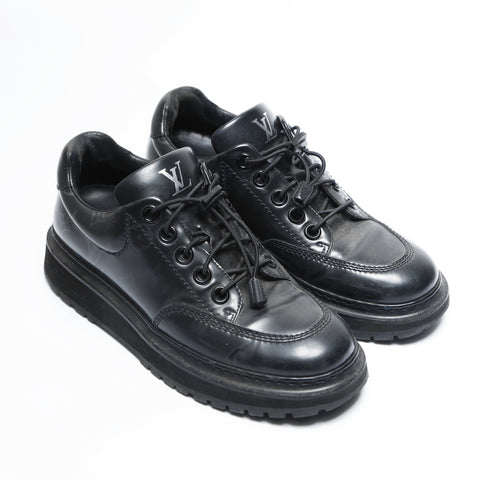 LOUIS VUITTON Derby Monogram Low-Cut 5 1/2 9.8" sneakers leather black WS23664