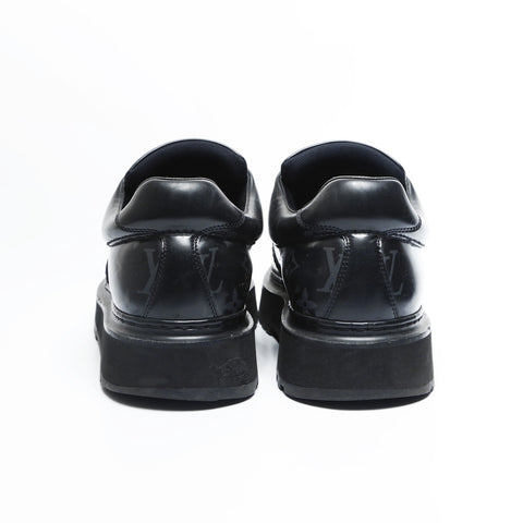 LOUIS VUITTON Derby Monogram Low-Cut 5 1/2 9.8" sneakers leather black WS23664
