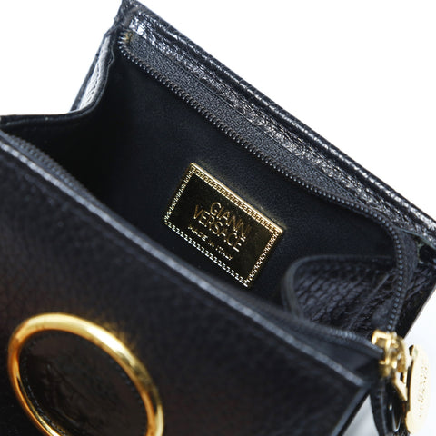 VERSACE GIANNI VERSACE Medusa Leather Mini Bag Pouch black WS23666